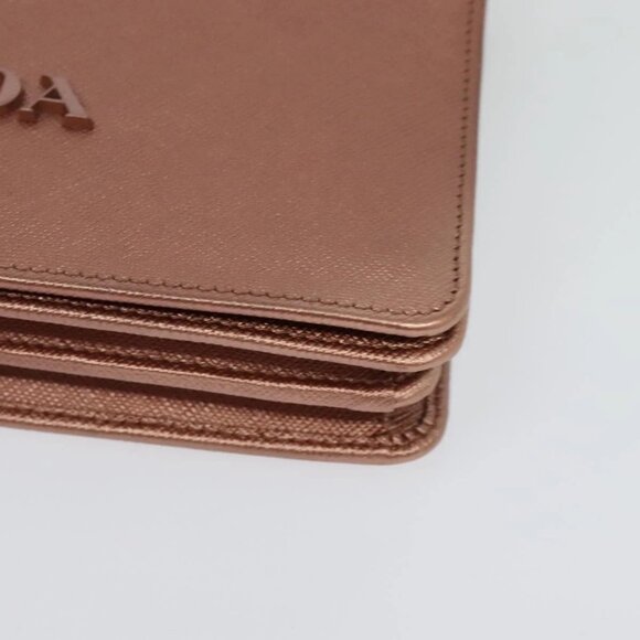 PRADA Chain Shoulder Bag Leather Pink Gold Auth 127990 - Picture 5 of 16